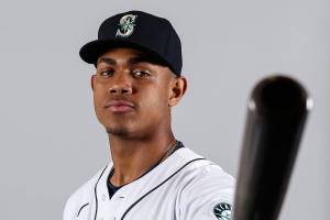 This is a 2020 photo of Julio Rodriguez of the Seattle Mariners baseball team. This image reflects the Mariners active roster as of Thursday, Feb. 20, 2020, when this image was taken.