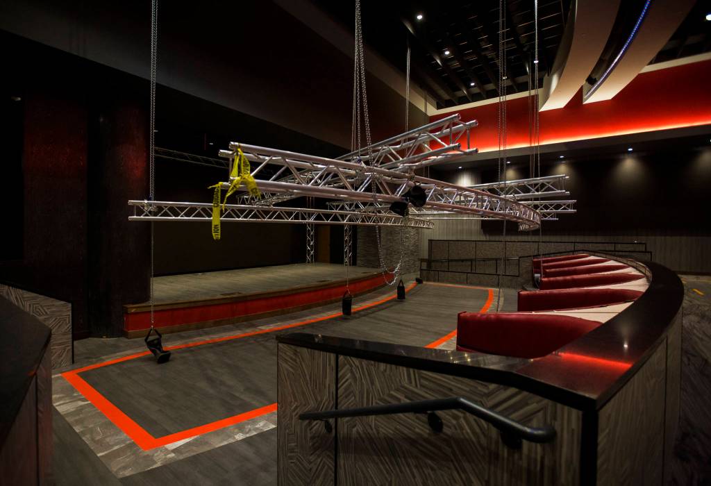 The Stage area where live performances will be held at the new Quil Ceda Creek Casino on Wednesday in Tulalip. (Olivia Vanni / The Herald)