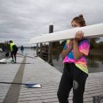 Everett Rowing Association junior teams have been rowing in single sculls, and a few doubles, during the coronavirus pandemic. (Andy Bronson / The Herald)