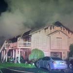 Firefighters were dispatched to a burning home Wednesday night in Monroe. (Snohomish Regional Fire & Rescue)