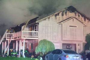 Firefighters were dispatched to a burning home Wednesday night in Monroe. (Snohomish Regional Fire & Rescue)