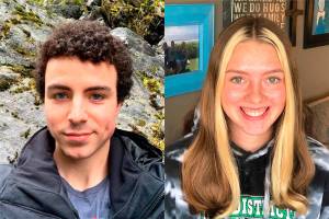 Luca Bertoldi and Emma Larson raised money for the homeless. (Courtesy of Cris Larson)