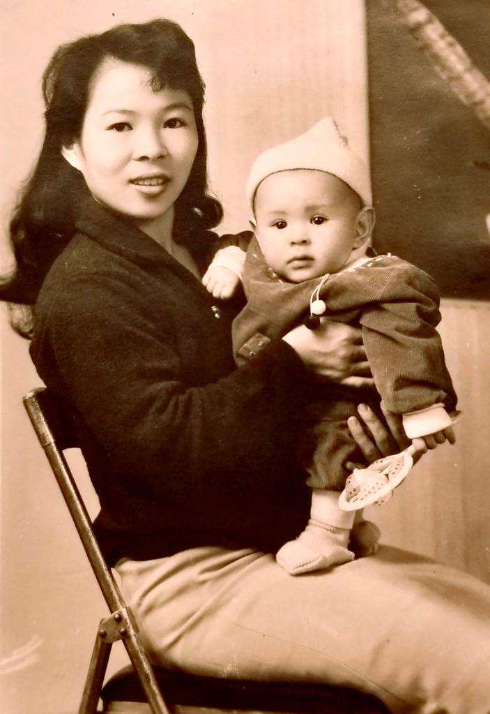 James Abbott as a baby in 1960 with his mom, Chizue. (Submitted photo)
