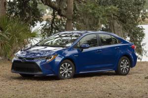 The 2021 Toyota Corolla Hybrid compact sedan has the same hybrid powertrain used in the Prius hybrid hatchback. (Manufacturer photo)