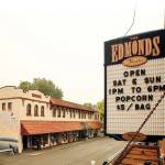 The Edmonds Theater is nearly as old as Hollywood's movie industry reopened the theater for outdoor popcorn-only sales on Saturday and Sunday. (Kevin Clark / The Herald)