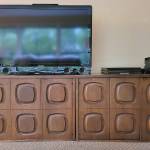 A tidied-up media cabinet is a lot cheaper than a brand-new $1,500 unit. (Jennifer Bardsley)