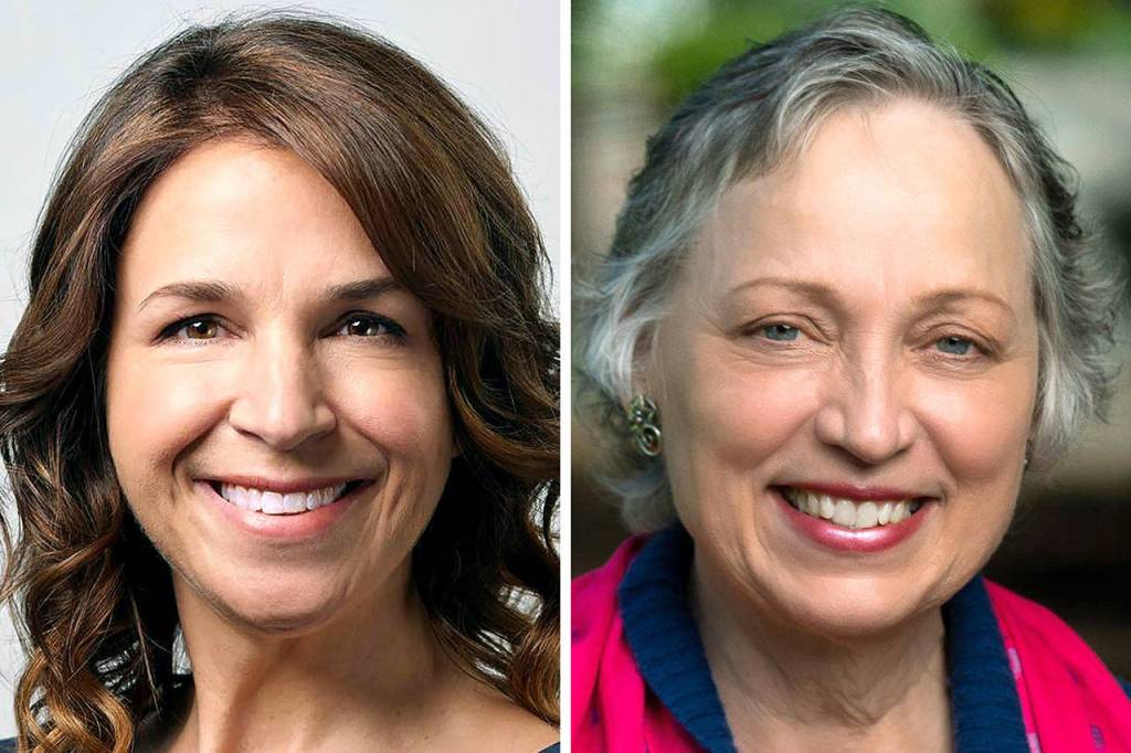 Hilary Franz (left) and Sue Kuehl Pedersob