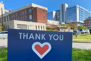 The number of people admitted to hospitals due to COVID-19 has held steady across Washington for the past six months. (Sue Misao / Herald file)