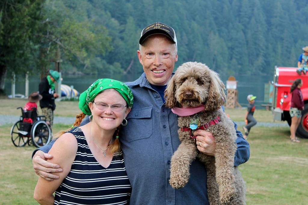 Burned Children Recovery Foundation founder Michael Mathis and his wife, Kathleen, at Camp Phoenix in Bellingham. (Submitted photo)