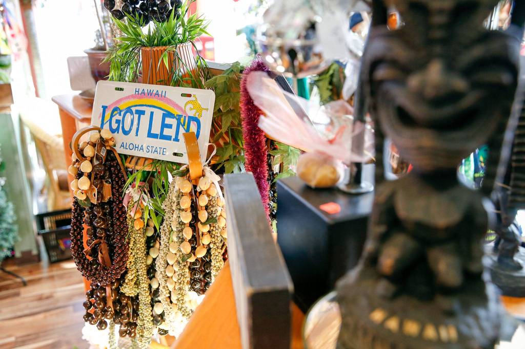 The Colors of Hawaii gift store is small but is full of Hawaiian and South Pacific-style food, clothing and housewares. (Kevin Clark / The Herald)