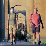 Fred Sirianni, 55, of Marysville, and his son, Jake Sirianni, 24, walked 40 miles from Jakes apartment in New York City to Stamford, Connecticut. Jake wore a Marysville T-shirt during the 19-hour walk starting at 2:57 a.m. Sept. 5 over Labor Day weekend. (Submitted photo)