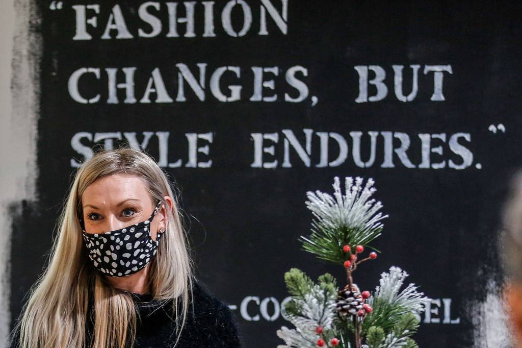 Jami Sollid, owner of Just James Boutique, started her business in a trailer and now has a brick-and-mortar store in Stanwood. (Kevin Clark / The Herald)