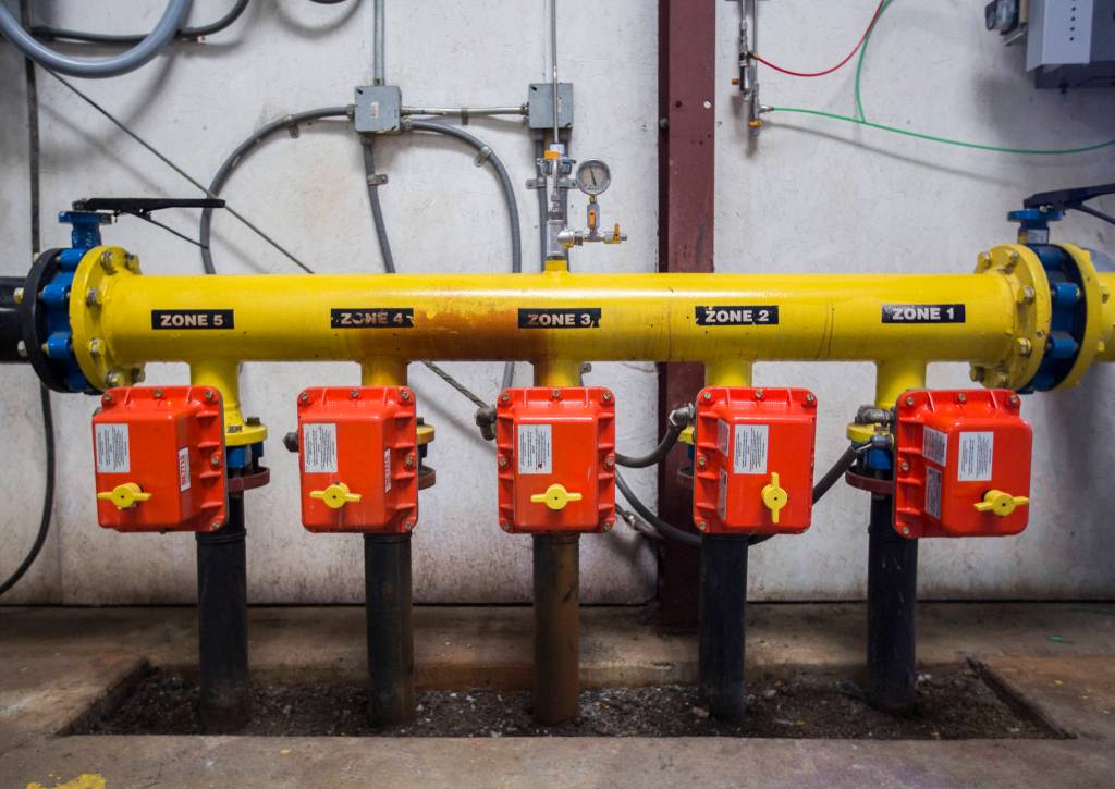 Inside the digesters engine room in Monroe. (Olivia Vanni / The Herald)