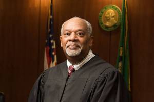 Superior Court Judge Eric Lucas is retiring after 16 years on the bench. The former Mariner High School student was its first ASB president, went to Harvard Law School, and as an undergrad majored in creative writing. Photographed at Snohomish County Courthouse on Tuesday, Dec. 8, 2020 in Everett, Washington.  (Andy Bronson / The Herald)