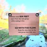 Extensive safety measures at the Woodland Park Zoo include markers that help keep you 6 feet apart. (Jennifer Bardsley)