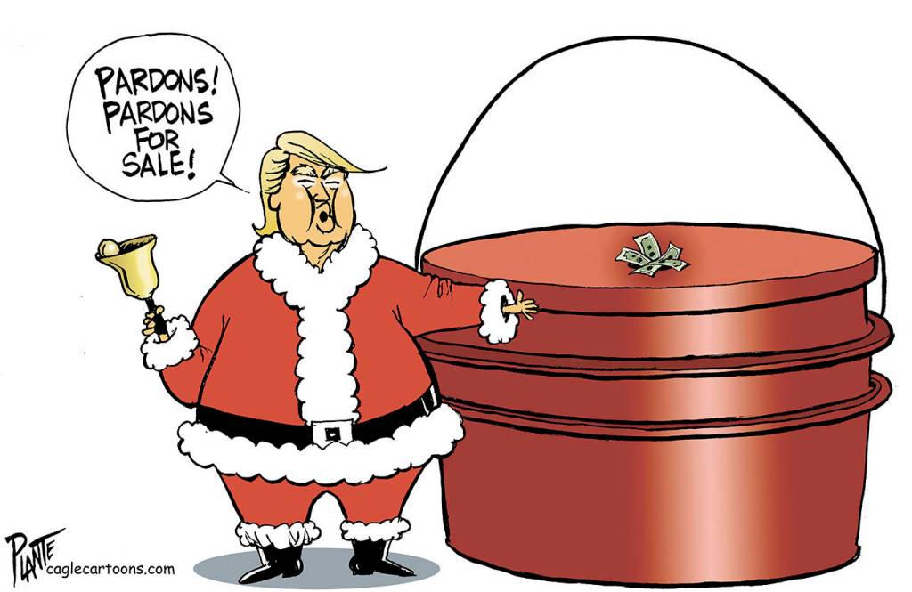 Pardons for sale!, President Donald J. Trump, presidential pardons, preemptive, auction, bribery, bribes