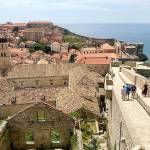 Strolling atop the wall overlooking Dubrovnik.