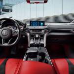 Synthetic suede seat inserts, contrast stitching, and a 17-speaker ELS premium audio system are highlights of the 2021 Acura TLX A-Spec interior. (Manufacturer photo)