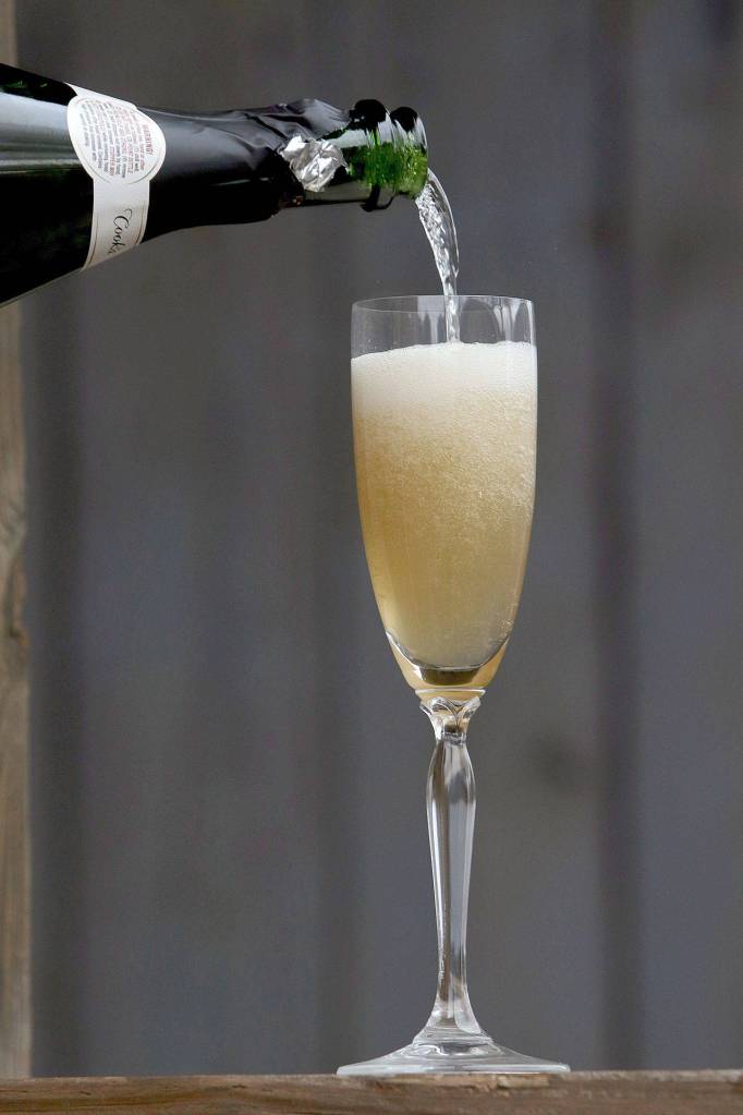 The Cognac French 75 mixes brandy and sparkling wine. (Hillary Levin / St. Louis Post-Dispatch)