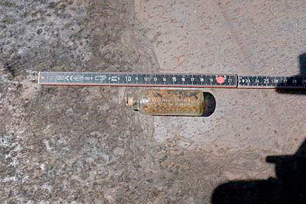 Workers who dug up and rebuilt Rucker Avenue found several items from the citys past, including this glass prescription bottle for Dr. Kilmers Swamp Root Kidney Cure. (City of Everett)