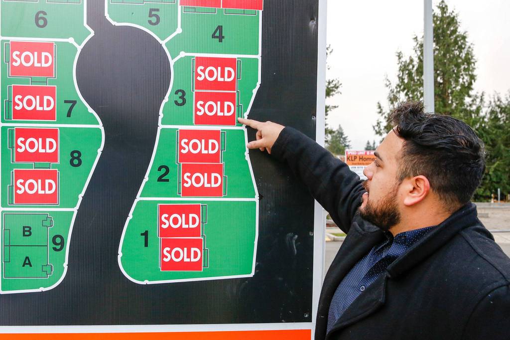 Arthur Sepulveda finally found a home last month in Lynnwood. Hes buying from the builder, and there was no negotiating. (Kevin Clark / The Herald)