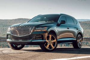 The Genesis brand’s “athletic elegance” design language is applied to an SUV for the first time in the 2021 GV80. (Manufacturer photo)