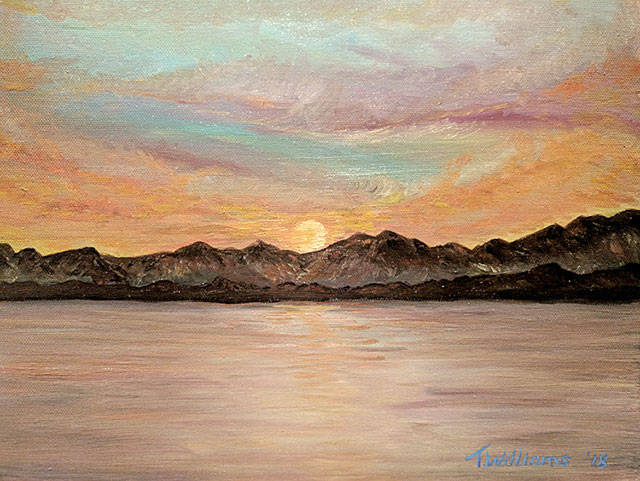 Sunset Reflections by Theresa Williams can be seen at Gallery North through January.