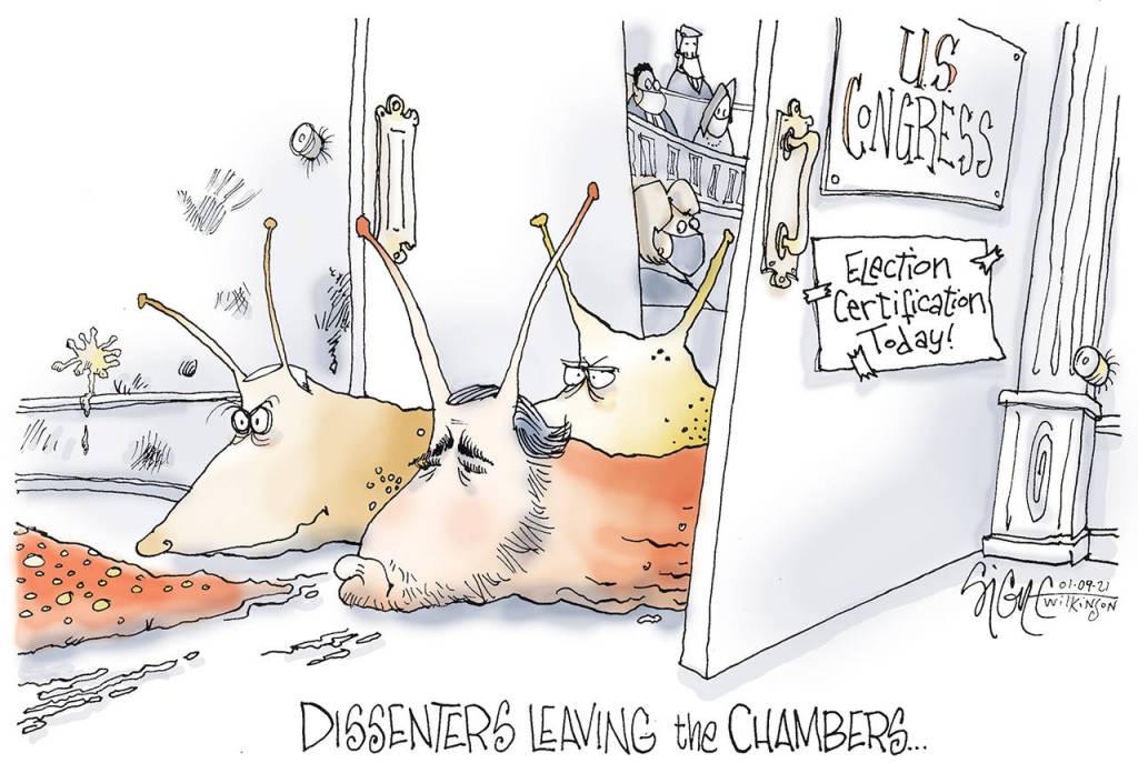 Signe cartoon
Certifying the election