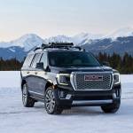 GMC Yukon Denalis trademark chrome grille is bigger and more detailed on the all-new 2021 model. (Manufacturer photo)