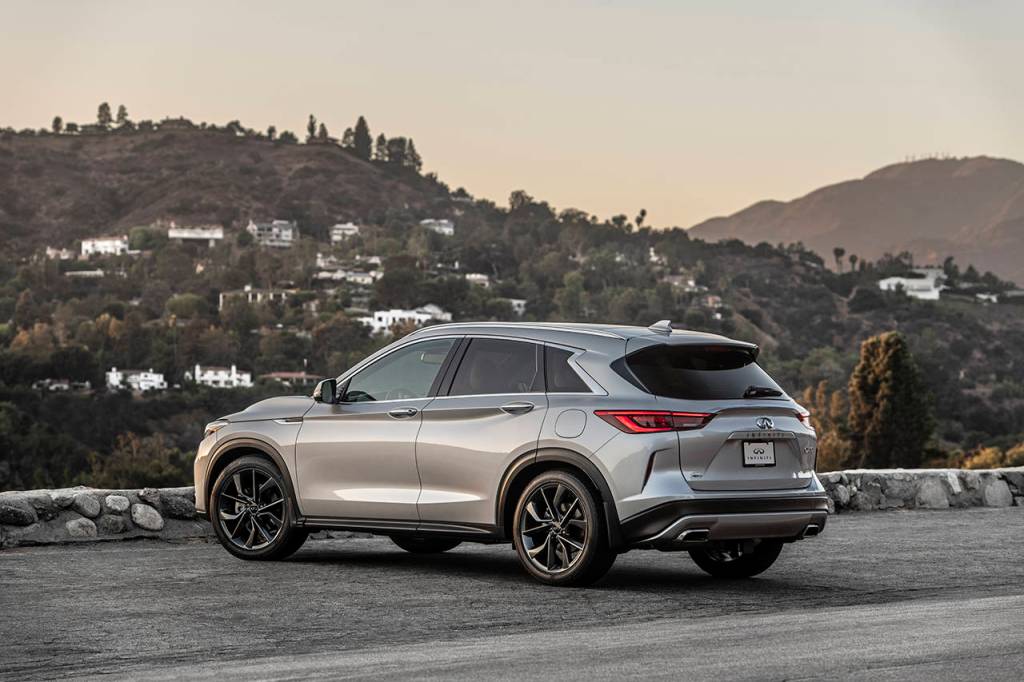 The Infiniti QX50 has roomy seating for five passengers. Its rear cargo area measures a generous 31.4 cubic feet with rear seats in upright position. (Manufacturer photo)