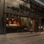 A view from backstage of the new auditorium in Stanwood High School. (Andy Bronson / The Herald)