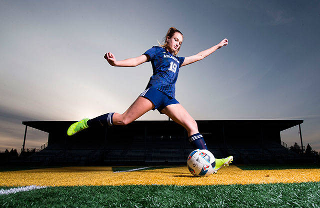Jersey Heiss was The Heralds Girls Soccer Player of the Year in 2019. (Andy Bronson / The Herald)