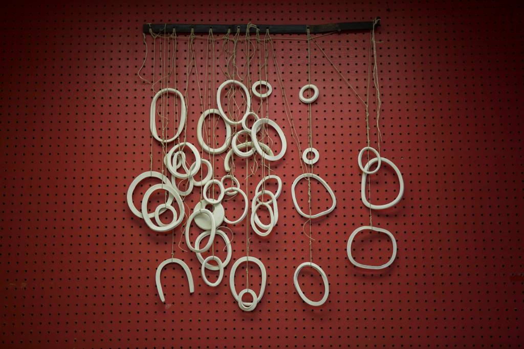 A ceramic art piece on display at Salish Sea Ceramics in Everett. (Olivia Vanni / The Herald)