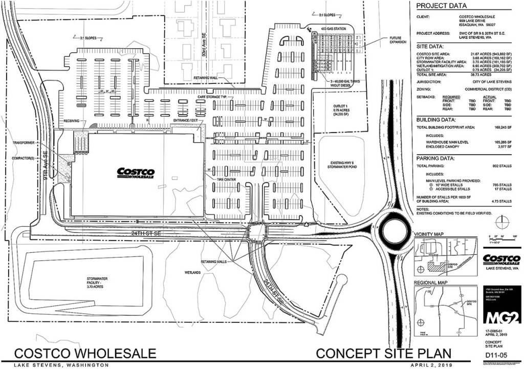 Costcos concept site plan. (City of Lake Stevens)