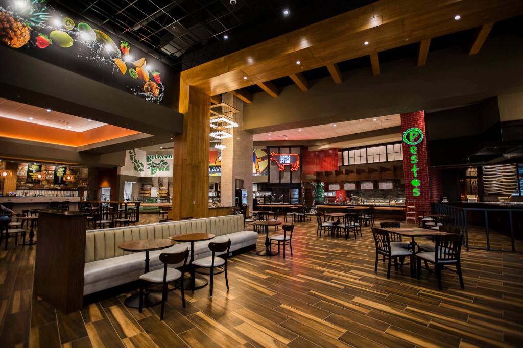 The Kitchen, an innovative food hall that allows customers to pick from a wide range of food, inside the new Quil Ceda Creek Casino. (Olivia Vanni / The Herald)