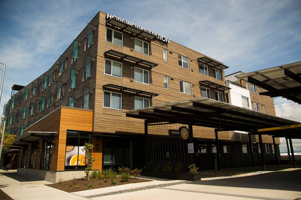 HopeWorks Station in Everett. (Andy Bronson / The Herald)