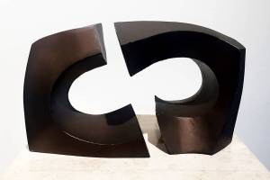 "Charles W. Smith 1922-2009 Untitled, circa 1970 Patinated sheet metal Collection of the Charles W. Smith Family"