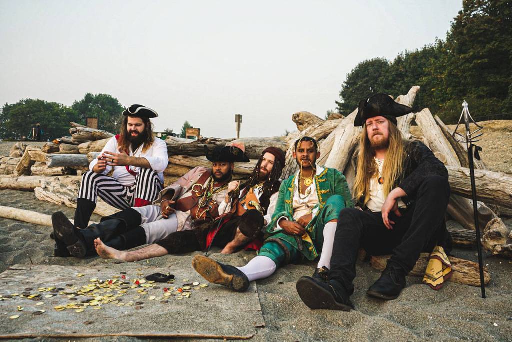 The Marshall Law Band dressed up as pirates for the Poor Man, Rich Soul video. (James Gerde)
