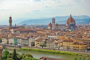 The cathedral’s sublime dome dominates the Florence skyline.