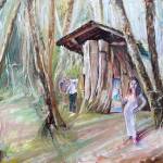 The books characters, Hjilmer and the Fire Witch, are painted in the likeness of Hilma Josals daughters, Ayla and Lana. Lana, 7, is Hjilmer and Ayla, 9, is The Fire Witch.