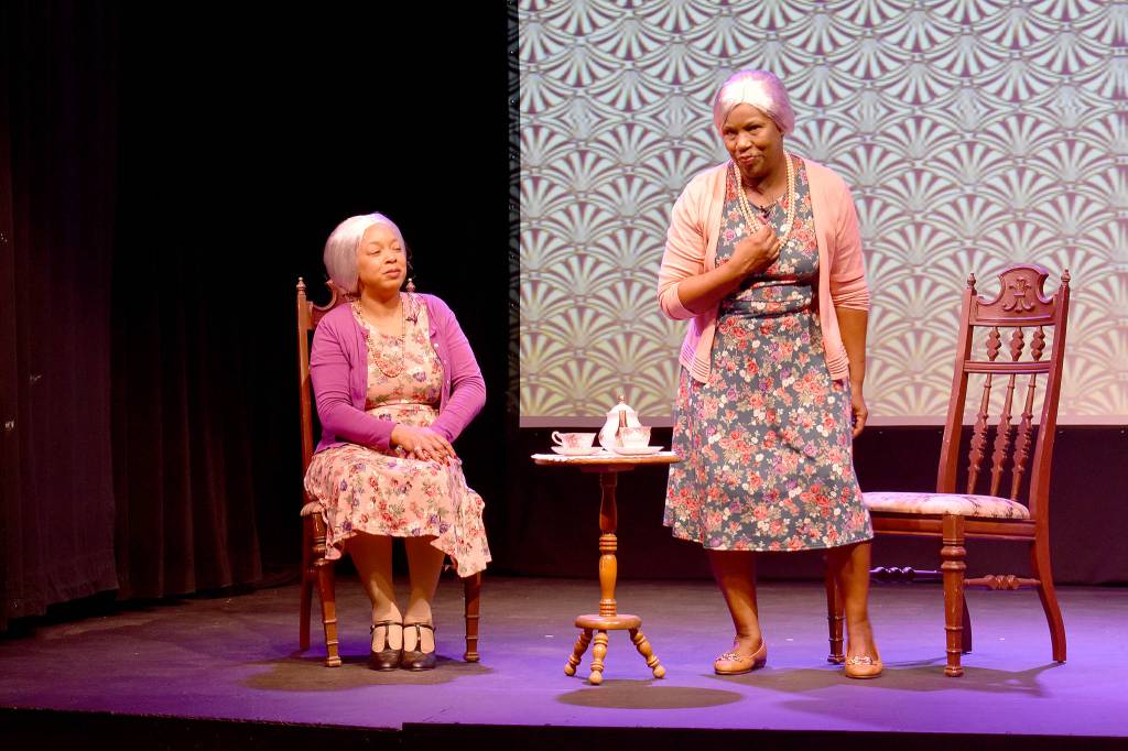 Emily Gilbert / Whidbey News-Times
Germaine Kornegay, left, and Allenda Jenkins star in Whidbey Playhouses filmed production of Having our Say: The Delany Sisters First 100 Years available to watch online on Feb. 26-27.
