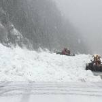 Snow comes down by avalanche control (Washington State Department of Transportation)