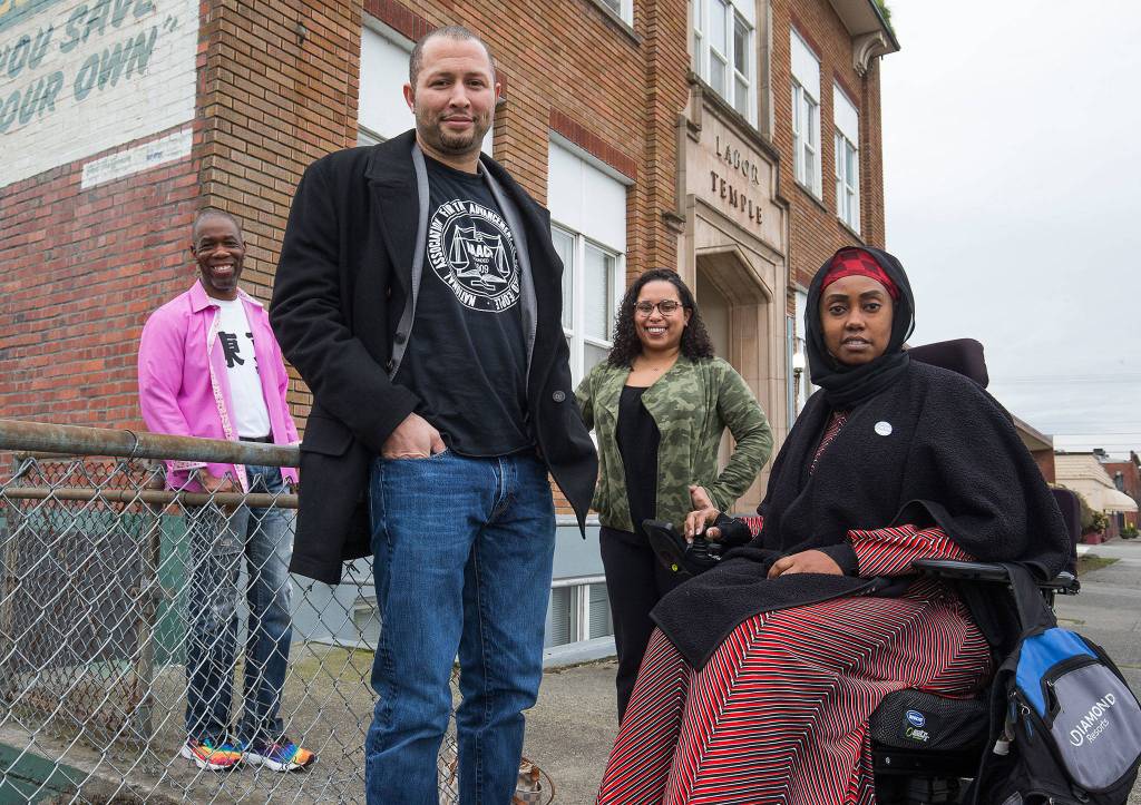 The NAACP Snohomish County branch membership grew 25% last year, including filling out its executive committee with members such as John Agyapong, Louis Harris, Simone Tarver and Adasha Turner. That growth and large donations afforded the civil rights organization an office at the Labor Temple in Everett to help people apply for work, field discrimination complaints and find social service resources. (Andy Bronson / The Herald)