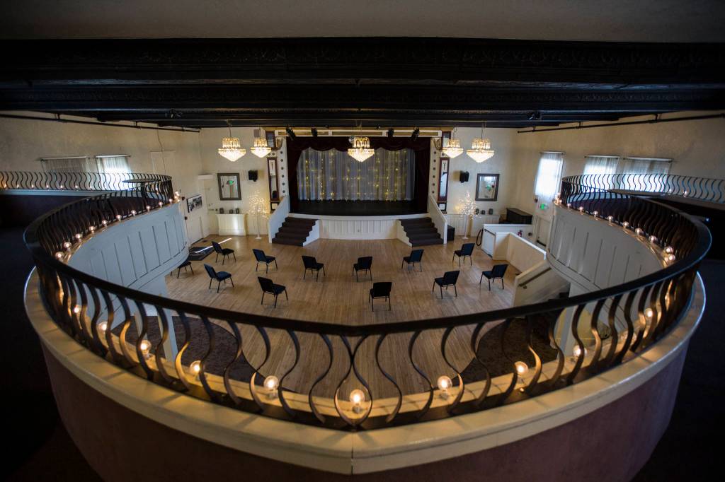 The Marysville Opera House was originally built in 1911 and has recently been renovated. It is now partially open after a year-long shutdown due to the pandemic. (Olivia Vanni / The Herald)