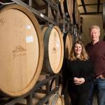 Owners Kim and Larry Harris at Bayernmoor Cellars on Dec. 21, 2020 in Stanwood. (Andy Bronson / The Herald)