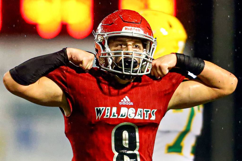 Archbishop Murphy defensive end Josh McCarron, a University of Virginia signee, is back for his senior season after wreaking havoc on opposing offenses last year. (Kevin Clark / The Herald)