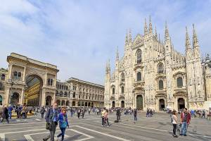 Milan‚Äôs main square and cathedral.
