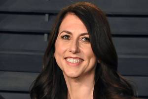 FILE - In this March 4, 2018, file photo, then-MacKenzie Bezos arrives at the Vanity Fair Oscar Party in Beverly Hills, Calif. Scott, philanthropist, author and former wife of Amazon founder Jeff Bezos, has married a Seattle science teacher. Dan Jewett wrote in a letter to the website of the nonprofit organization the Giving Pledge, on Saturday, March 6, 2021, that he was grateful to be able to marry such a generous person and was ready to help her give away her wealth to help others. (Photo by Evan Agostini/Invision/AP, File)