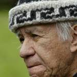 Billy Frank pauses to remember distant times as he walks along the Nisqually River near Olympia in 2005. The Nisqually Indian elder and activist was a leader in the battle fought by Northwest tribes for their treaty-negotiated salmon-fishing rights. (AP Photo/Ted S. Warren, file)