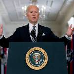 President Joe Biden speaks about the COVID-19 pandemic during a prime-time address from the East Room of the White House, Thursday, March 11, 2021, in Washington. (AP Photo/Andrew Harnik)